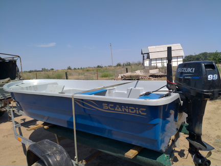 Продам обменяю пластиковую лодку scandic 340