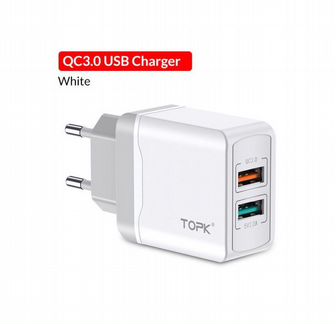 Зарядное устройство 2*USB; QC3.0 (новое)