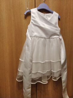Детское белое платье на праздник 104см (3-4г)