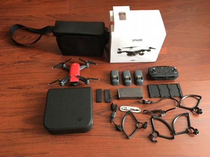 DJI spark Fly More Combo Lava Red