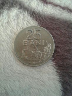 Монета 25 bani 1966г