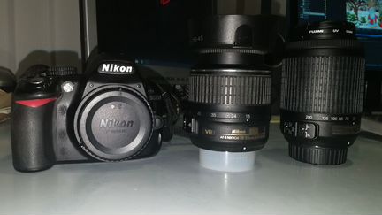 Nikon d3100 kit 18-55 + 55-200 mm