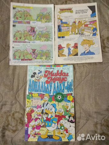 Комиксы черепашки нидзя. Дональд Дак. Мики маус