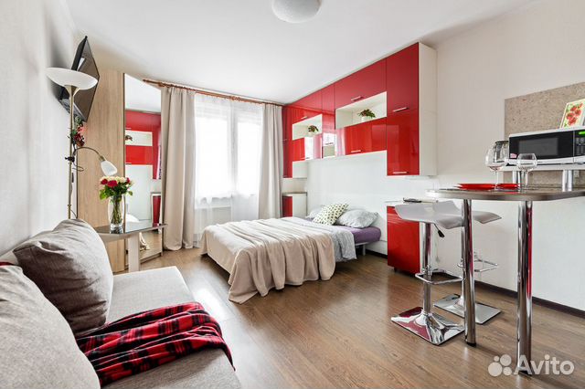 

Квартира-студия, 26 м², 2 кровати