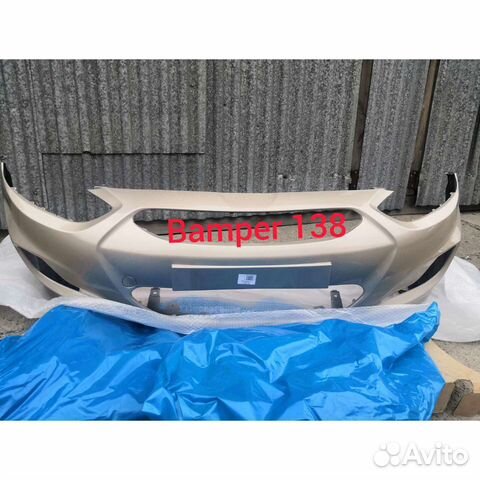 Бампер передний на Hyundai Solaris 12-14 г