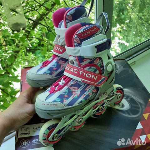 Роликовые коньки детские раздвижные, р.26-31