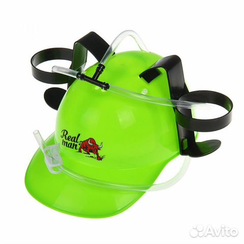 Каска с отверстиями под банки 