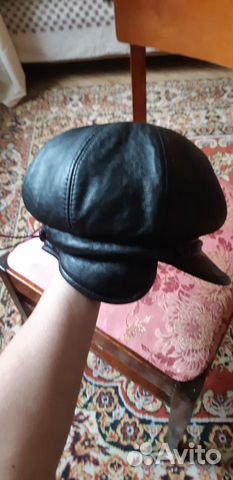 Кожаная шапка(кепи-берет)