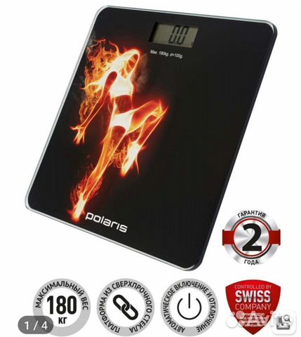 Весы напольные электронные Polaris новые