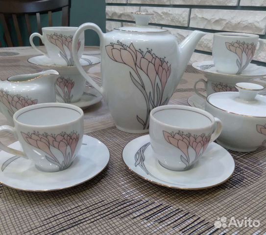 Кофейный сервиз фарфор гдр Кольдиц
