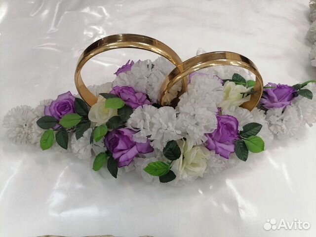 Свадебные кольца на машину