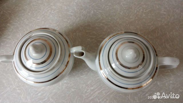 Чайник, сахарница.фарфор.Вербилки.1954-1965г
