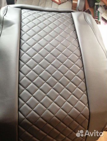 Авточехлы KIA spectra чёрные из экокожи