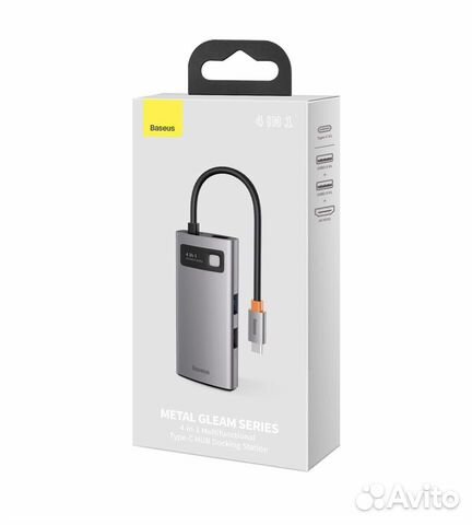 Хаб Baseus Metal Gleam Series 4-in-1