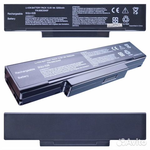 Аккумулятор для MSI SQU-528 10.8V 5200mAh 56Wh