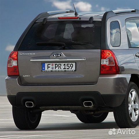 Бампер задний под две выхлопные трубы в цвет Kia