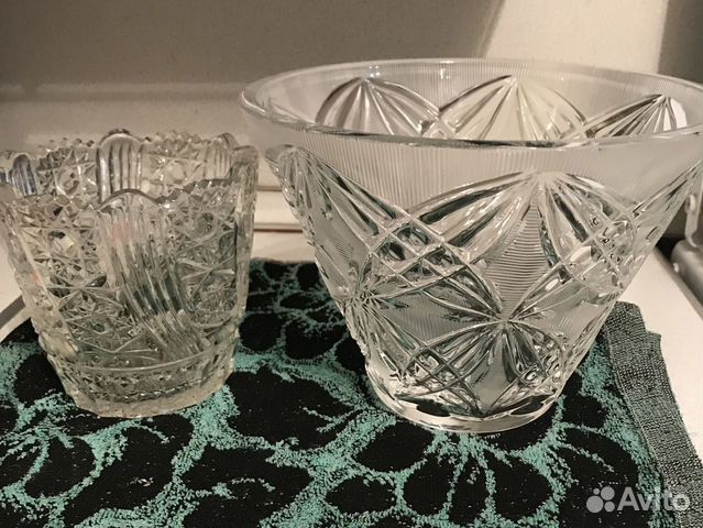 Хрустальные салатники-конфетницы СССР
