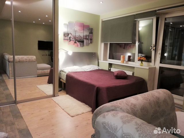 

Квартира-студия, 35 м², 2 кровати