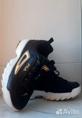 Кроссовки fila Disruptor II metallic flag, черные