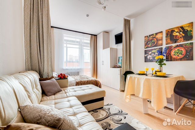 

Квартира-студия, 35 м², 2 кровати