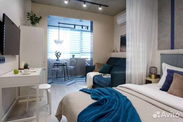 

Квартира-студия, 28 м², 2 кровати