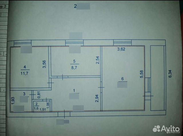 

2-к. квартира, 62 м², 3 кровати