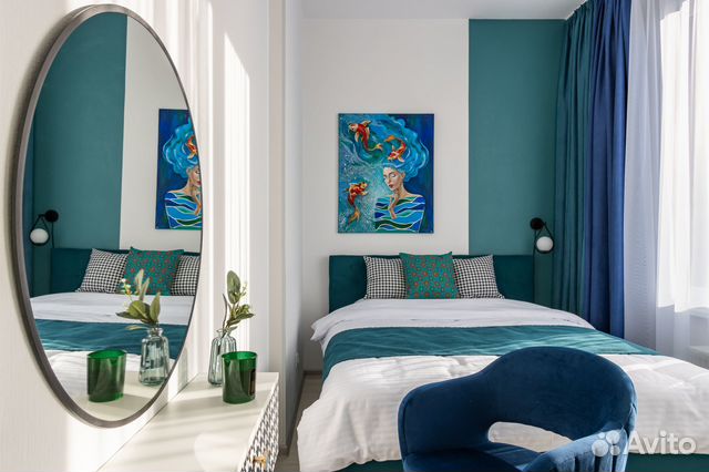 

1-к. квартира, 40 м², 2 кровати