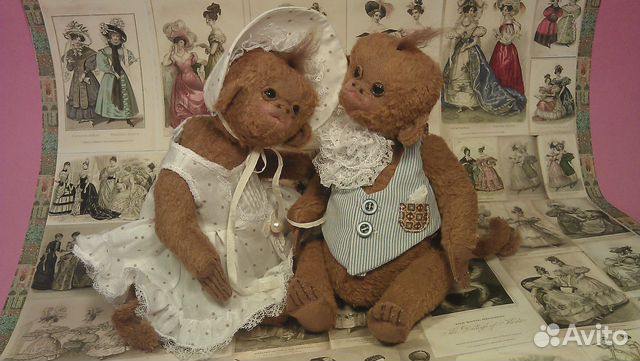 Коллекционные авторские обезьянки - тедди