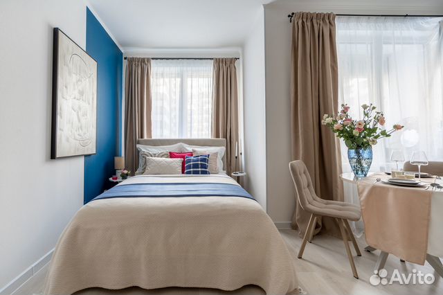 

Квартира-студия, 30 м², 2 кровати