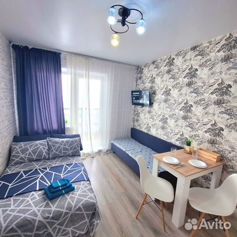 

Квартира-студия, 23 м², 2 кровати
