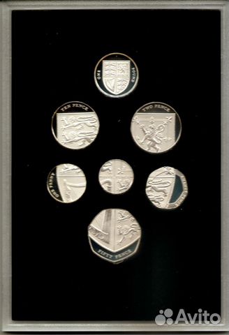 0028 Великобритания 2008 E-II proof 7 монет Ag
