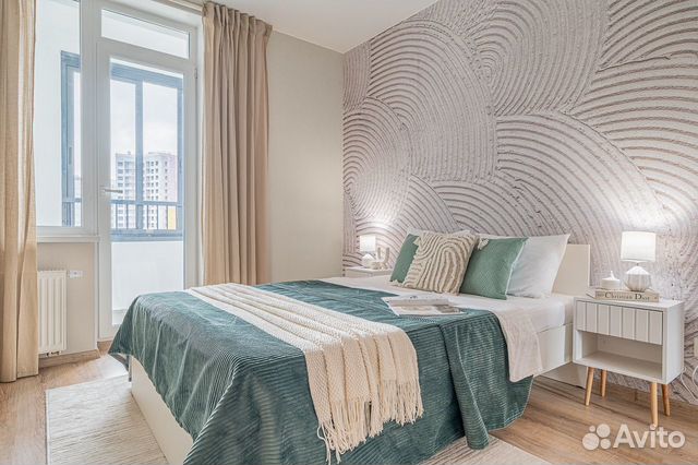 

1-к. квартира, 52 м², 2 кровати