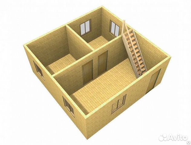 Каркасный Дачный дом дд-034 6х6м (2 жилых этажа) Каркасный Дачный дом дд-034 6х6м (2 жилых этажа)