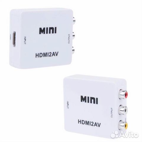 Конвертер переходник с hdmi на 3RCA (тюльпаны AV)
