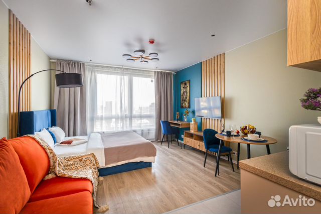 

Квартира-студия, 36 м², 2 кровати