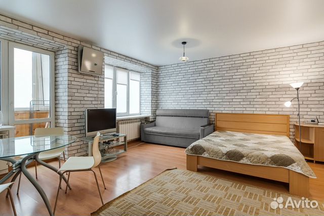 

Квартира-студия, 33 м², 2 кровати