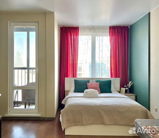 

Квартира-студия, 28 м², 2 кровати