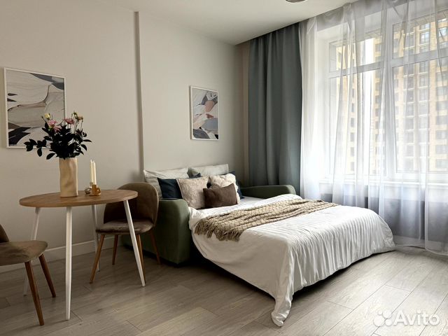 

Квартира-студия, 35 м², 1 кровать
