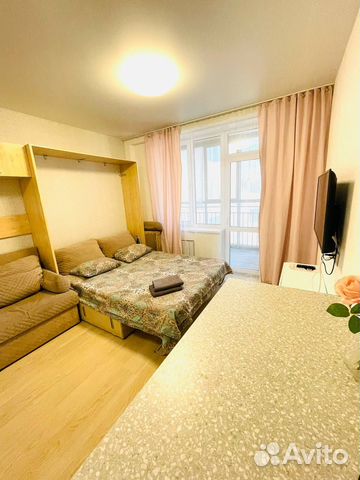 

Квартира-студия, 27 м², 2 кровати