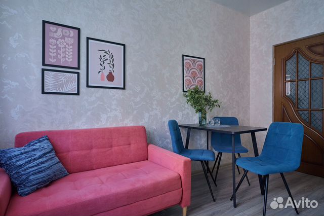 

1-к. квартира, 44 м², 3 кровати