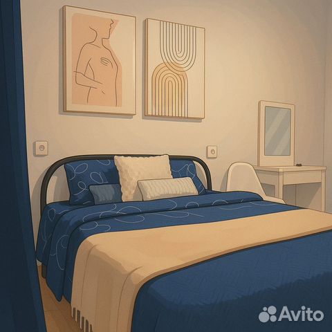

1-к. квартира, 45 м², 1 кровать