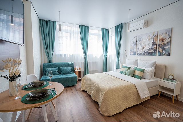 

Квартира-студия, 30 м², 2 кровати