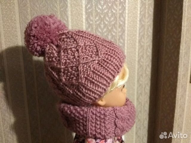 Одежда для кукол. Шапочка и снуд для куклы Одежда для кукол. Шапочка и снуд для куклы