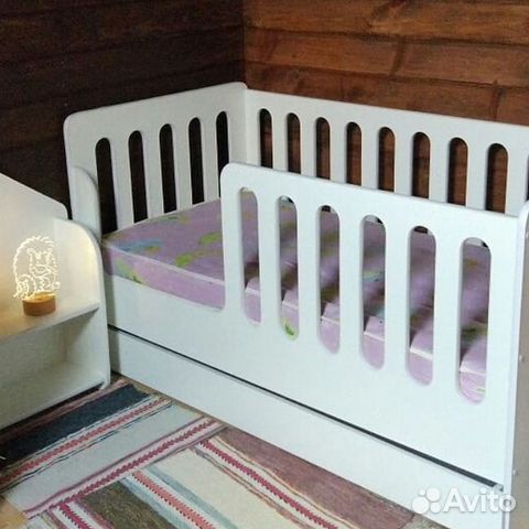 Новая детская кровать с ящиком и матрасом 160х80
