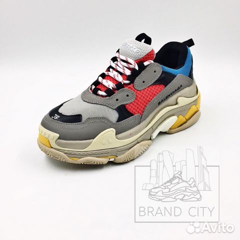 Balenciaga Triple S Grey Red Blue 36-45 Balenciaga Triple S Grey Red Blue 36-45