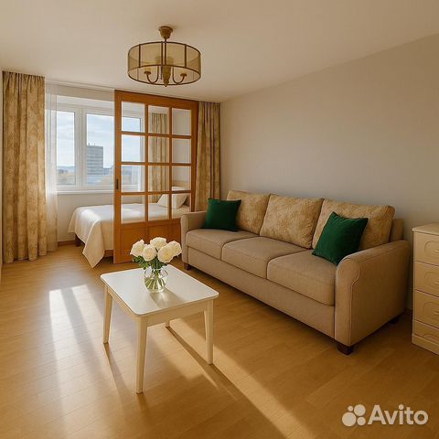 

1-к. квартира, 48 м², 2 кровати