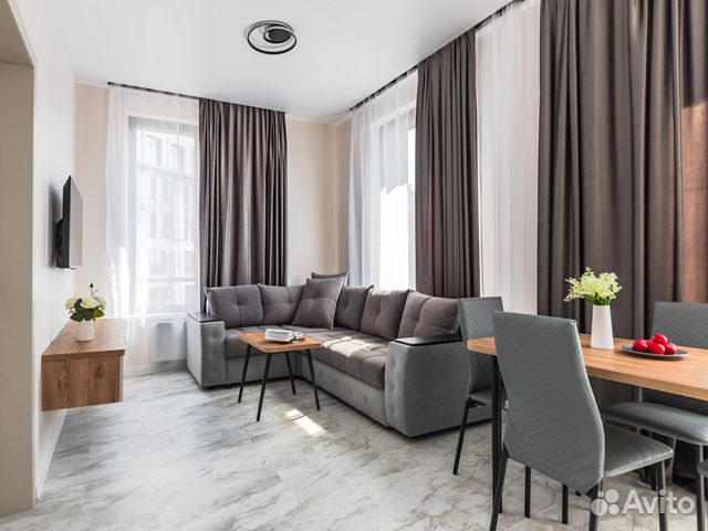 

1-к. квартира, 46 м², 2 кровати
