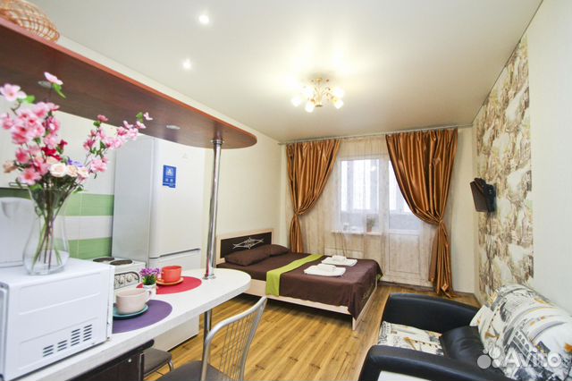 

Квартира-студия, 32 м², 2 кровати