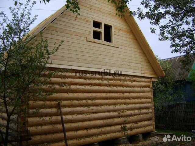 Сруб дачного дома 6x5 + 2 терраса + мансарда