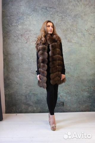 Новый Жилет из песца